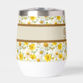 Yellow Wildflowers Pattern Monogram Name (Avant)
