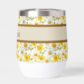 Yellow Wildflowers Pattern Monogram Name (Arrière)