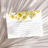 Yellow Wilflowers Funeral Share a Memory Kaart