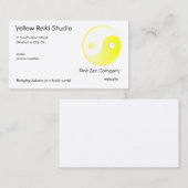Yellow Yin Yang-symbool Visitekaartje (Voorkant / Achterkant)