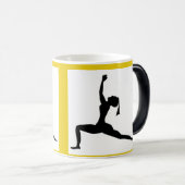 Yellow Yoga Magische Mok (Voorkant rechts)