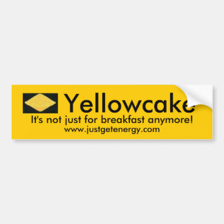 Yellowcake bumpersticker