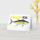 Yellowfin Tuna Greetings Card Kaart (Gele Bloem)