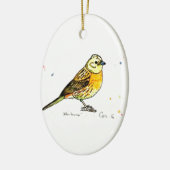 Yellowhammervogel Keramisch Ornament (Links)