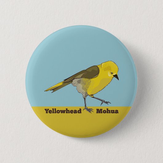 Yellowhead Mohua Ronde Button 5,7 Cm (Voorkant)