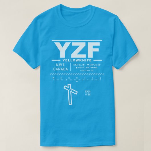 Yellowknife Airport YZF T-Shirt (Design devant)