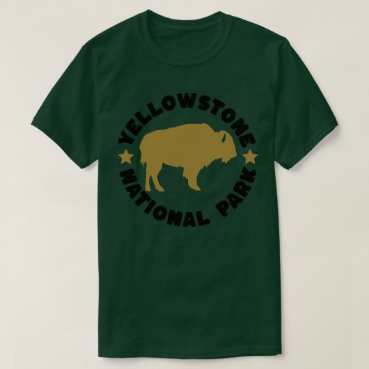 Yellows Stone National Park Buffalo TShirt (Design voorkant)