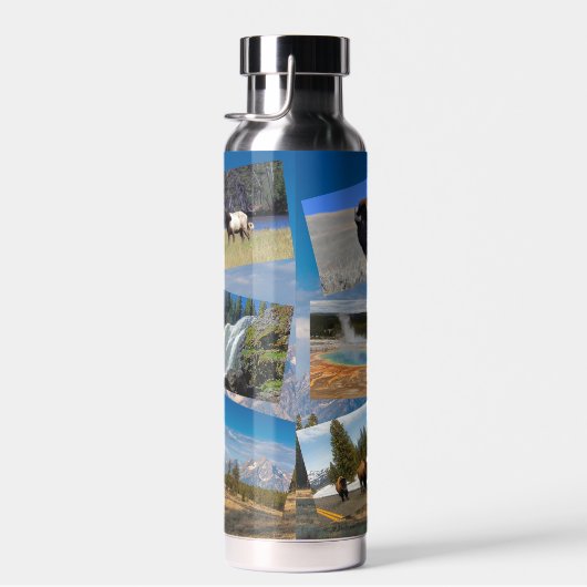 Yellowstone 9 Foto's personaliseren tekstvacuümzeg Waterfles (Rechts)