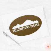 Yellowstone alsjeblieft ovale sticker (Envelop)