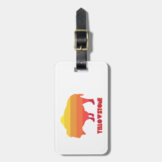 Yellowstone Bison Bagagelabel (Voorkant verticaal)