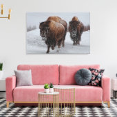 Yellowstone Bison Canvas Afdruk (Insitu (Woonkamer))