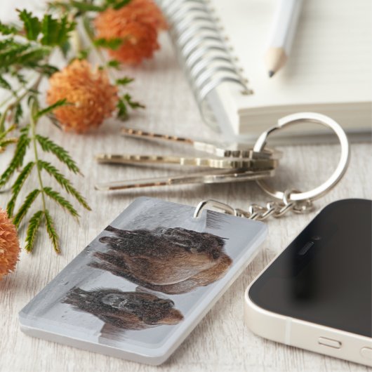 Yellowstone Bison Sleutelhanger (Voorkant Rechts)