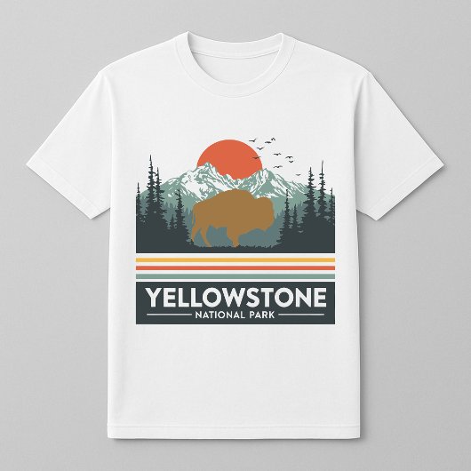 Yellowstone Bison Sunset T-shirt