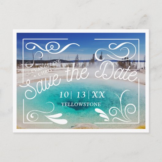 Yellowstone Bruiloft Save the Date Briefkaart (Voorkant)