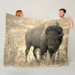 Yellowstone Buffalo Fleece Deken