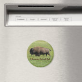 Yellowstone Buffalo Magnet Magneet (Insitu (Vaatwasser))