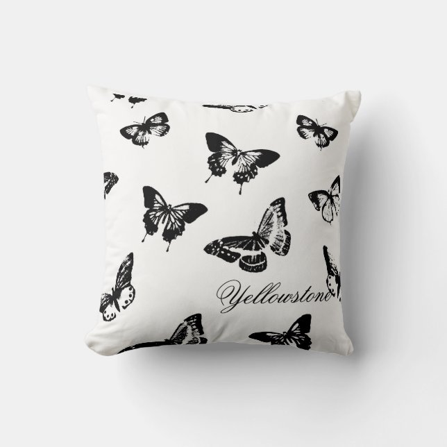 Yellowstone Butterflies Pillow Kussen (Voorkant)