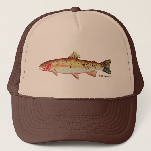 Yellowstone Cutkeelforel: Baseball Hat Trucker Pet (Voorkant)