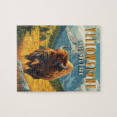 Yellowstone: een retro-reis legpuzzel (Horizontaal)