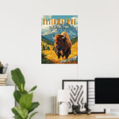 Yellowstone: een retro-reis poster (Thuiskantoor)