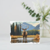 Yellowstone Elk Briefkaart (Staand voorkant)