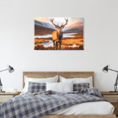 Yellowstone Elk Canvas Kunst (Insitu (Slaapkamer))