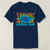 Yellowstone Grand Prismatic Hot Spring Retro T-shirt (Design voorkant)