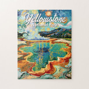 Yellowstone Grand Prismatic Van Gogh Kleurrijk Legpuzzel