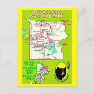 Yellowstone - Grand Teton Ansichtkaart Briefkaart