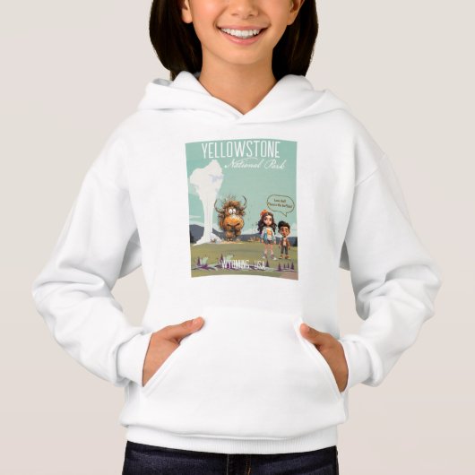 Yellowstone Grappige kinderen bizon buffel (Voorkant)