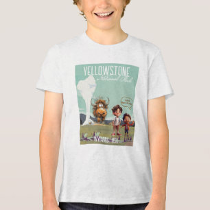 Yellowstone grappige kinderen bizon buffel T-shirt