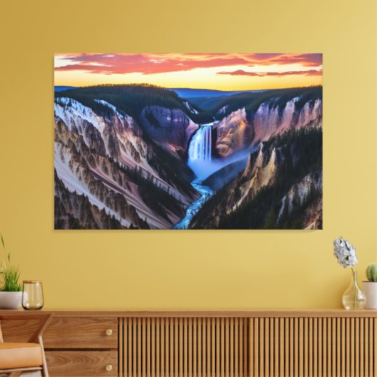 Yellowstone Herfsten Canvas Art (Insitu (Woonkamer))