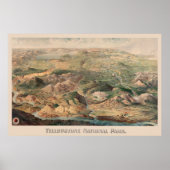 Yellowstone Illustration Poster (Voorkant)