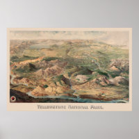 Yellowstone Illustration Poster