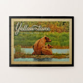 Yellowstone Jigsaw Puzzle Parc national Bear Retro (Horizontal)