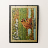 Yellowstone Jigsaw Puzzle Parc national Bear Retro (Vertical)