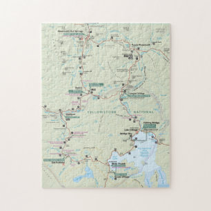 Yellowstone-kaartenpuzzel Legpuzzel