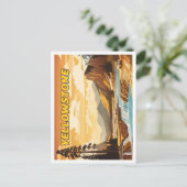 Yellowstone kunst reisillustratie briefkaart (Staand voorkant)