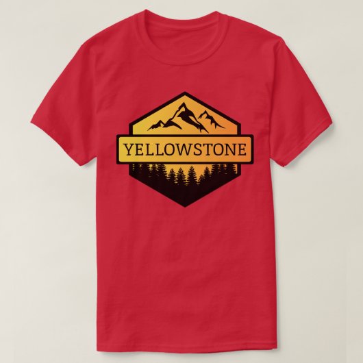 Yellowstone Montana Mountains and Trees TShirt (Design devant)