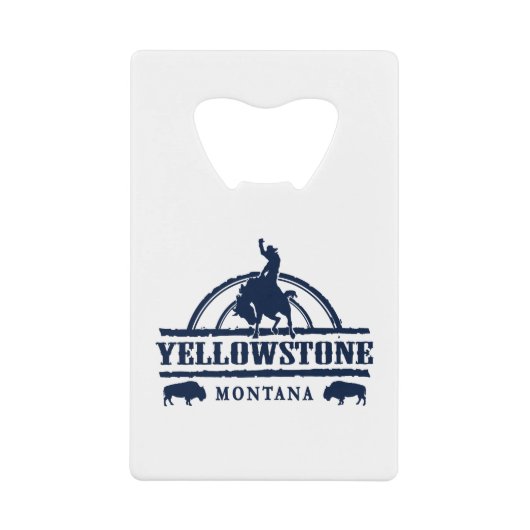 Yellowstone Montana Rodeo Cowboy Kredietkaart Flessenopener (Voorkant)
