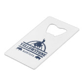 Yellowstone Montana Rodeo Cowboy Kredietkaart Flessenopener (Voorkant Gekanteld)