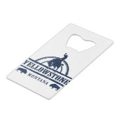 Yellowstone Montana Rodeo Cowboy Kredietkaart Flessenopener (Achterkant Gekanteld)