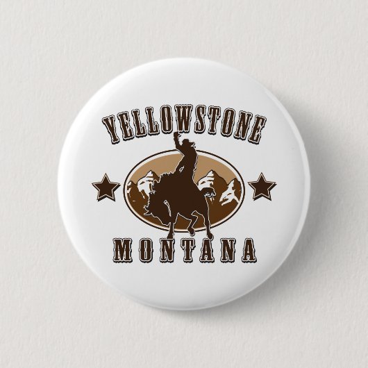 Yellowstone-Montana Ronde Button 5,7 Cm (Voorkant)