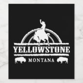 Yellowstone Montana Wijn Etiket (Enkel label)