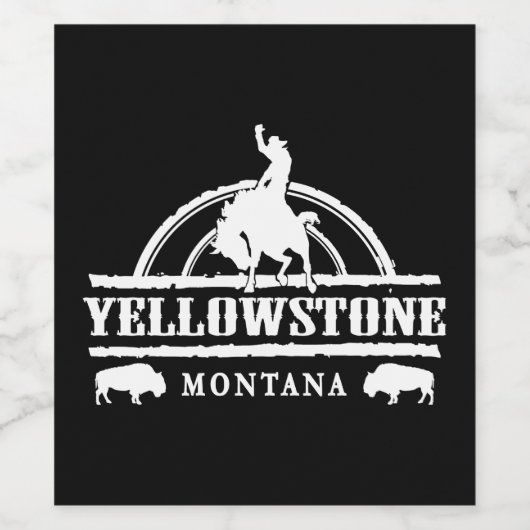 Yellowstone Montana Wijn Etiket (Enkel label)