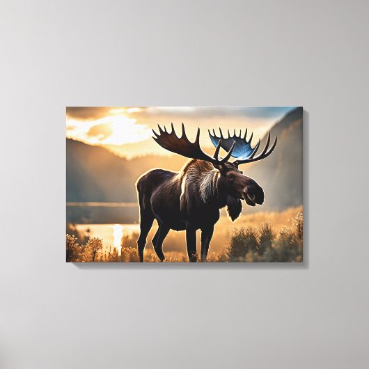 Yellowstone Moose Canvas Art (Voorkant)