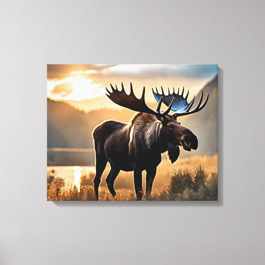 Yellowstone Moose Canvas Art Afdruk (Voorkant)