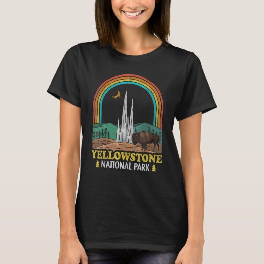 Yellowstone National Park 70s 80s Camping T-shirt (Voorkant)