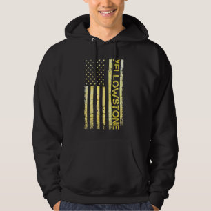 Yellowstone National Park American Flag  Hoodie