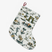 Yellowstone National Park Animal Pattern Kerstcade Grote Kerstsok (Voorkant (Hangend))